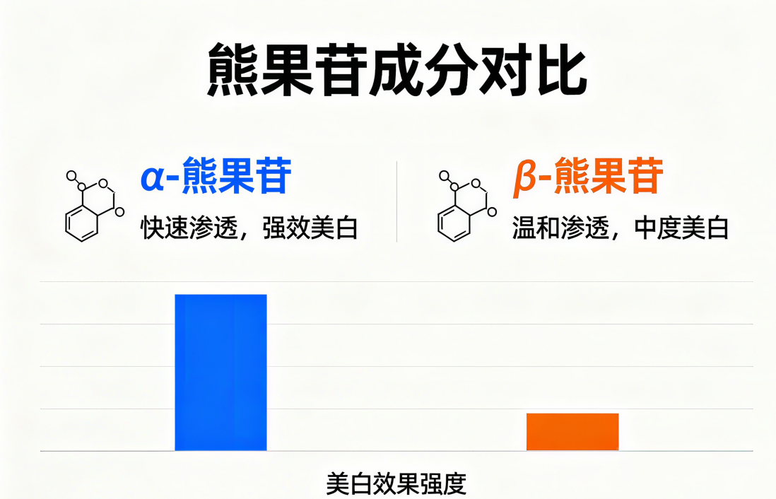 α-熊果苷 vs β-熊果苷？美白效果差N倍！