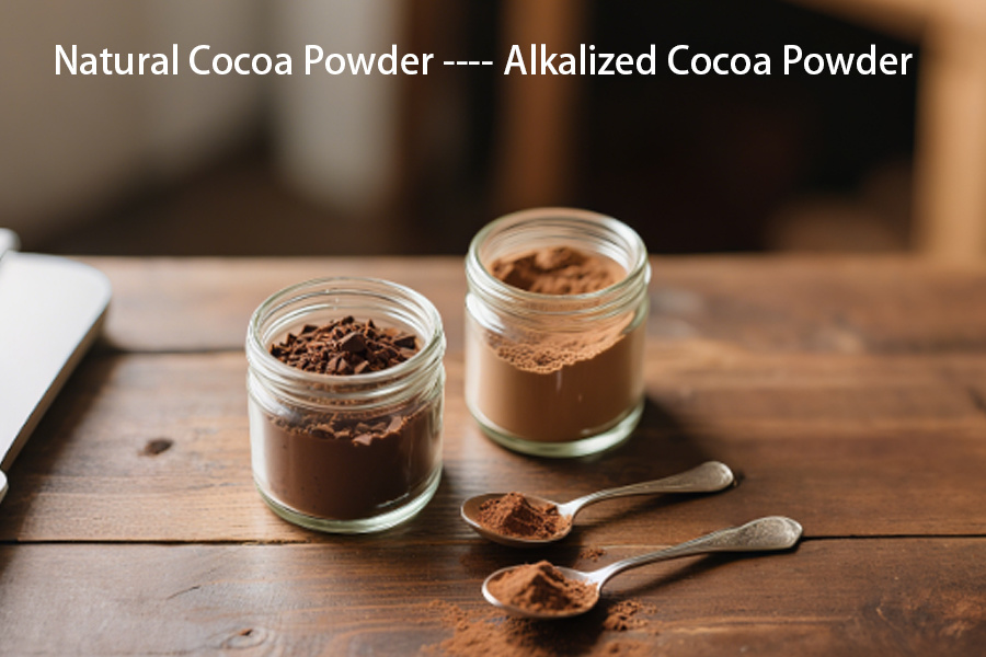 How to distinguish natural cocoa powder from alkalized cocoa powder?