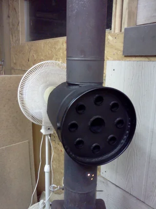 Wood stove heat exchanger