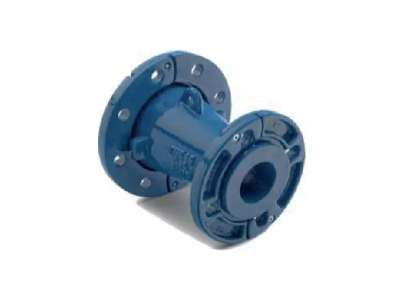 Double movable flange tapered pipe