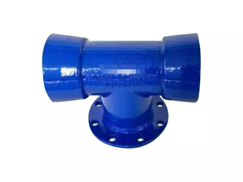 Double socket one plate three-way pipe