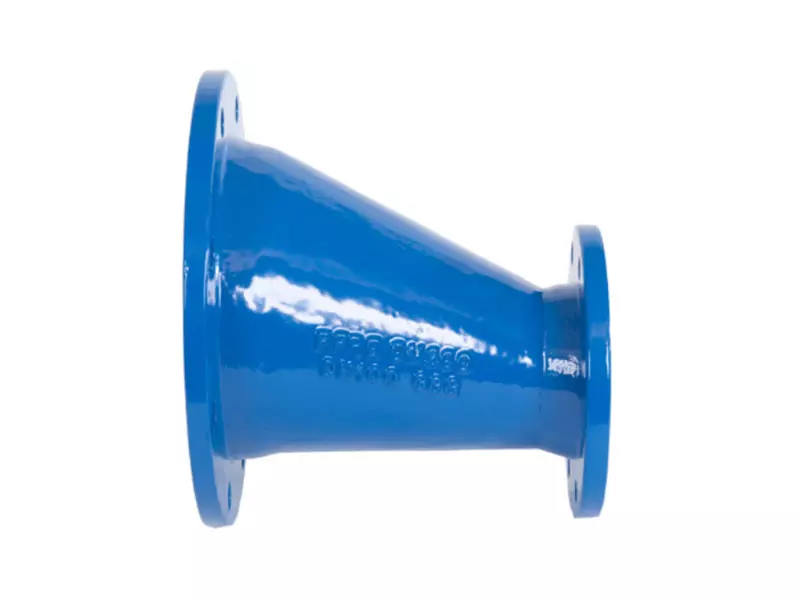 Double flange tapered pipe