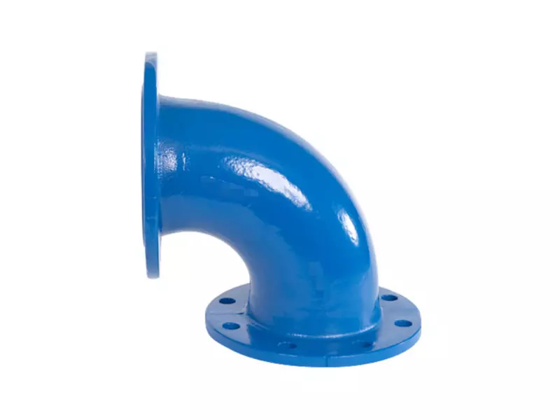 90 ° Double flange short pipe