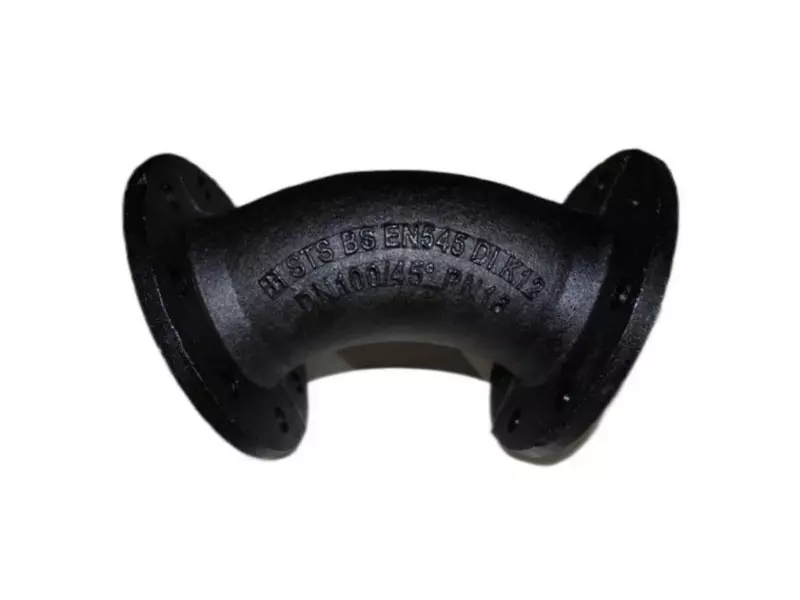 45 ° Double flange short bend