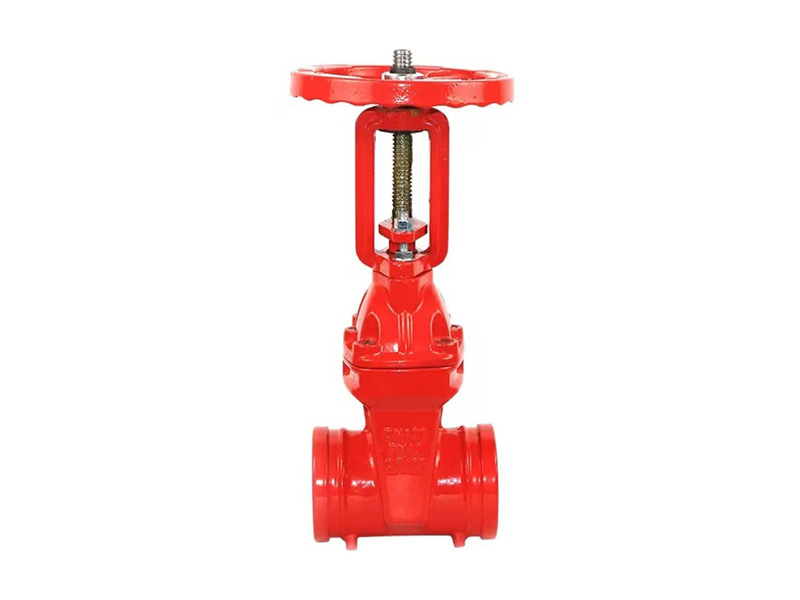 Grooved rising stem gate valve