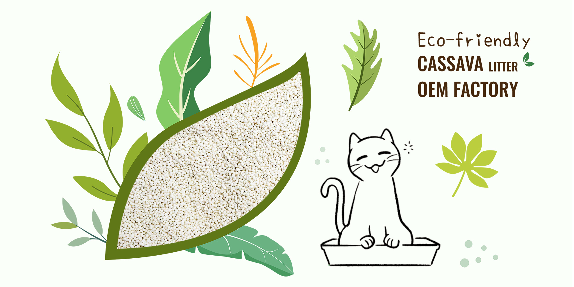 cassava sand litter customized original soya cat litter