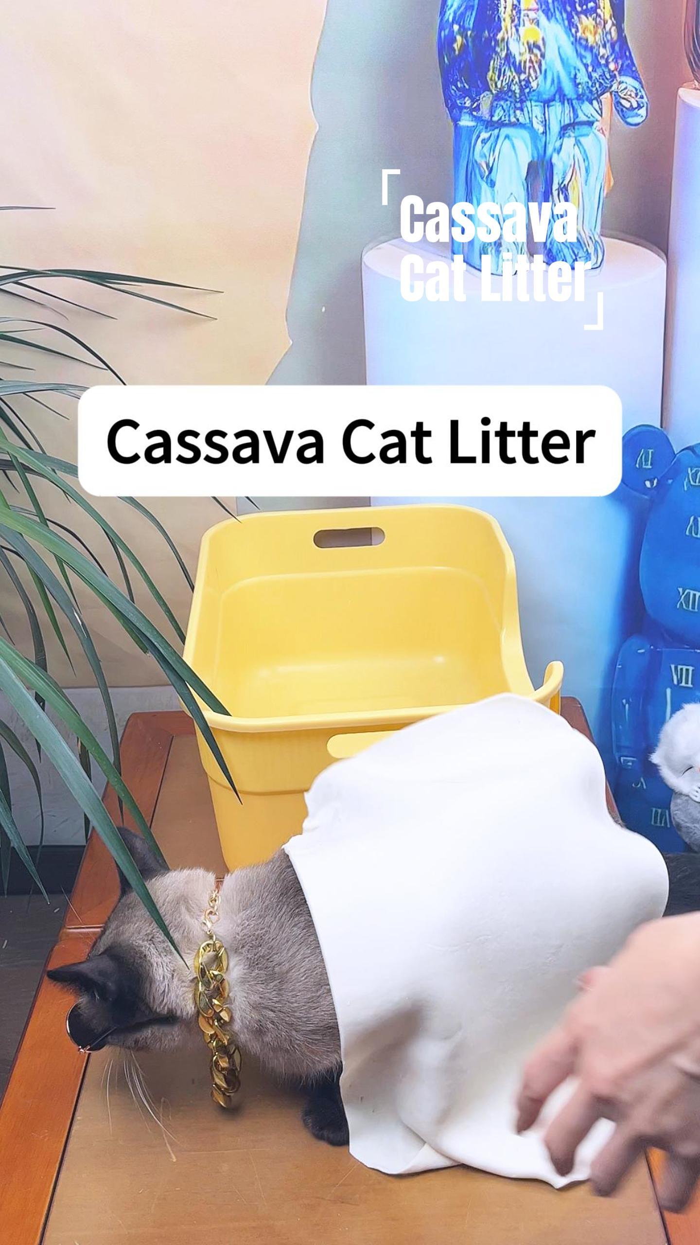 Cassava cat litter sand oem factory Cassava cat litter sand oem factory