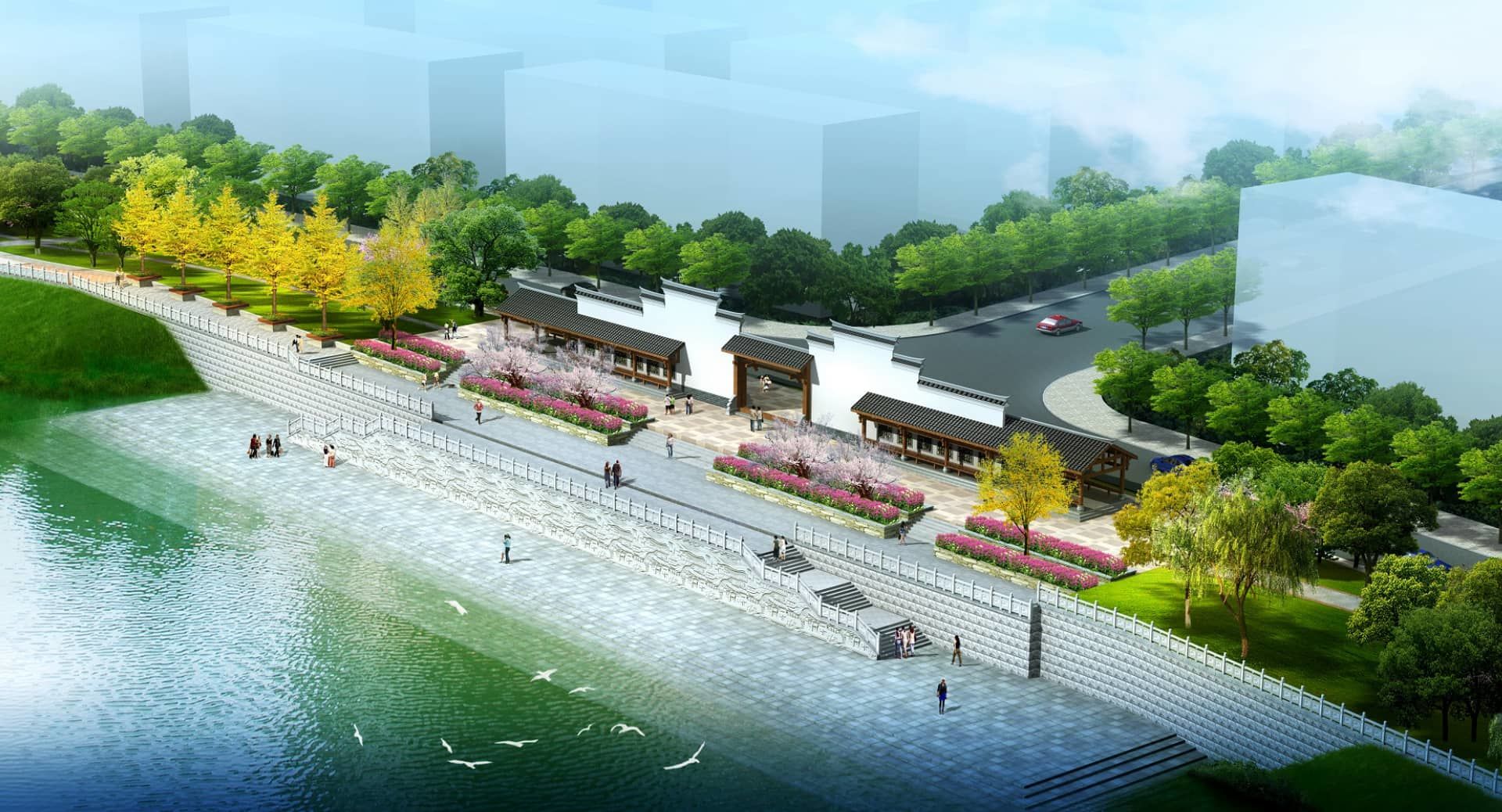 Landscape Design of Riverside Green Space on the East Bank of Baihe River in Gui Yang Town of Qidong County