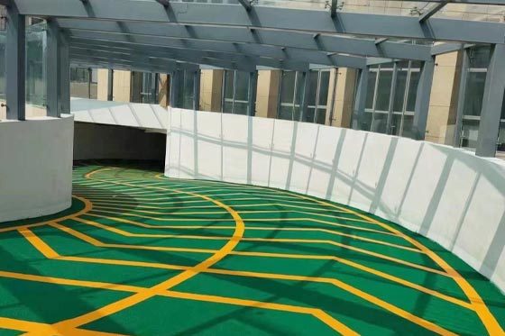 Outdoor polyurethane floor