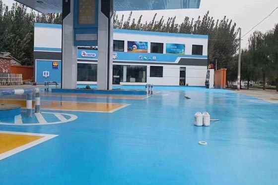 Polyurethane color change floor