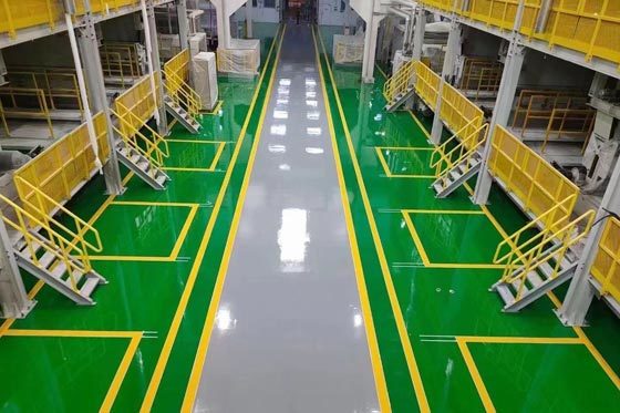 Industrial workshop floor