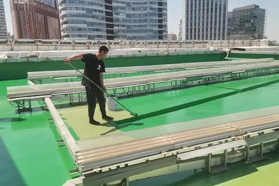 Outdoor polyurethane floor