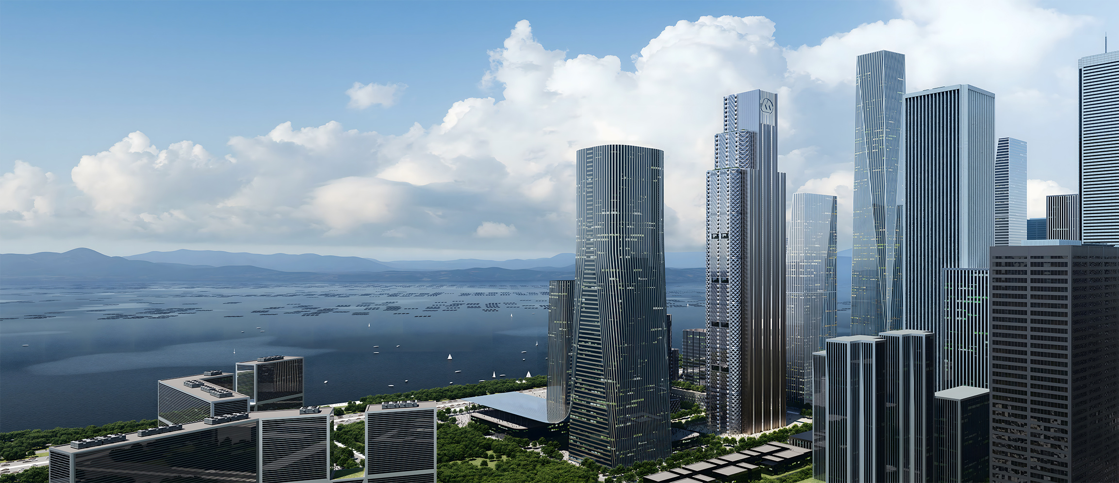 China Merchants Bank Global Headquarters Building in Shenzhen, Guangdong