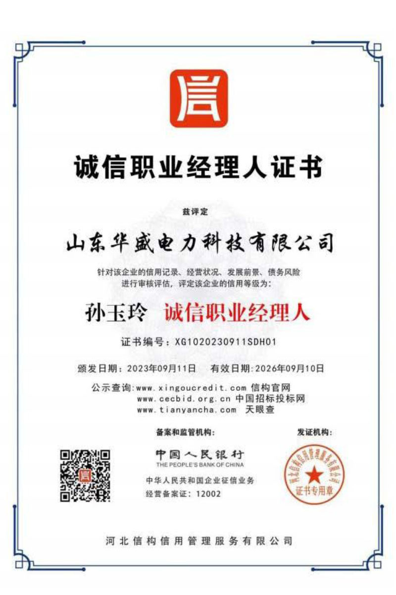 Integrity professional manager certificate