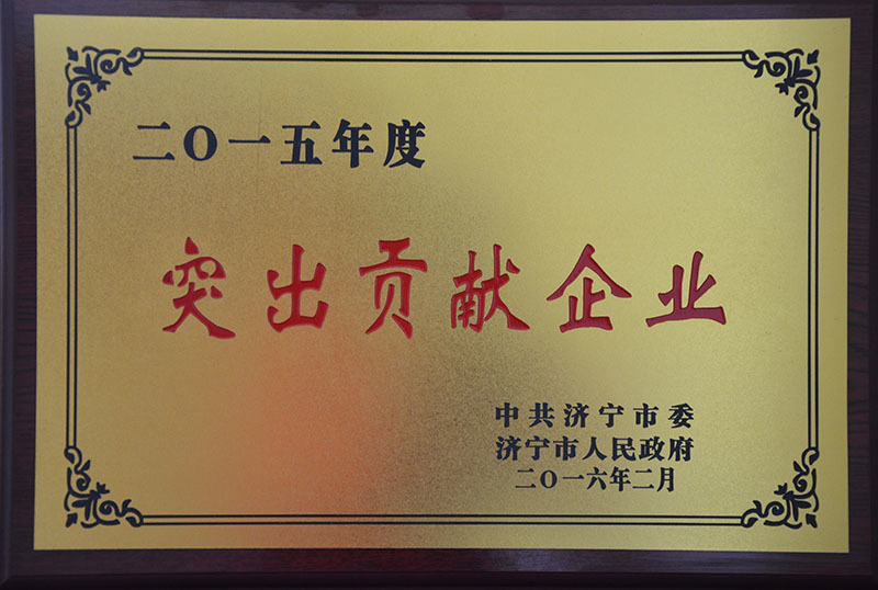 2015濟寧市突出貢獻企業