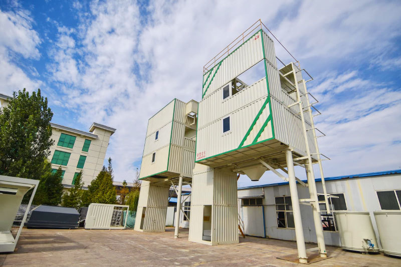 Container type concrete mixing plant