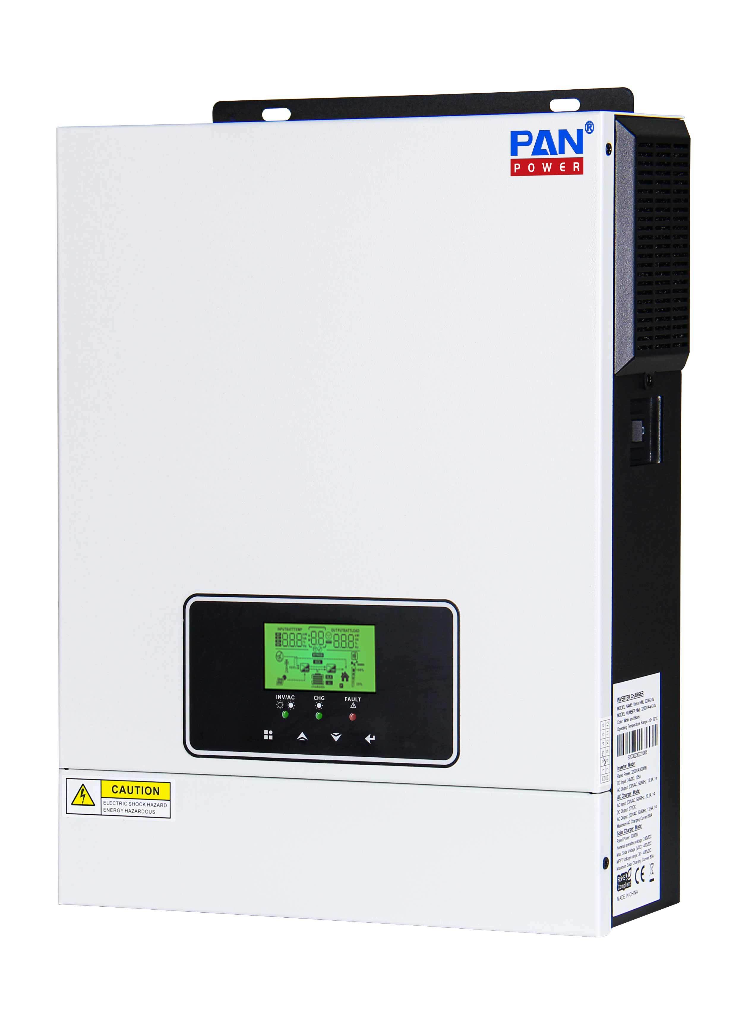 Single Phase High Frequency 2000VA 1600W 24V Hybrid Solar Inverter