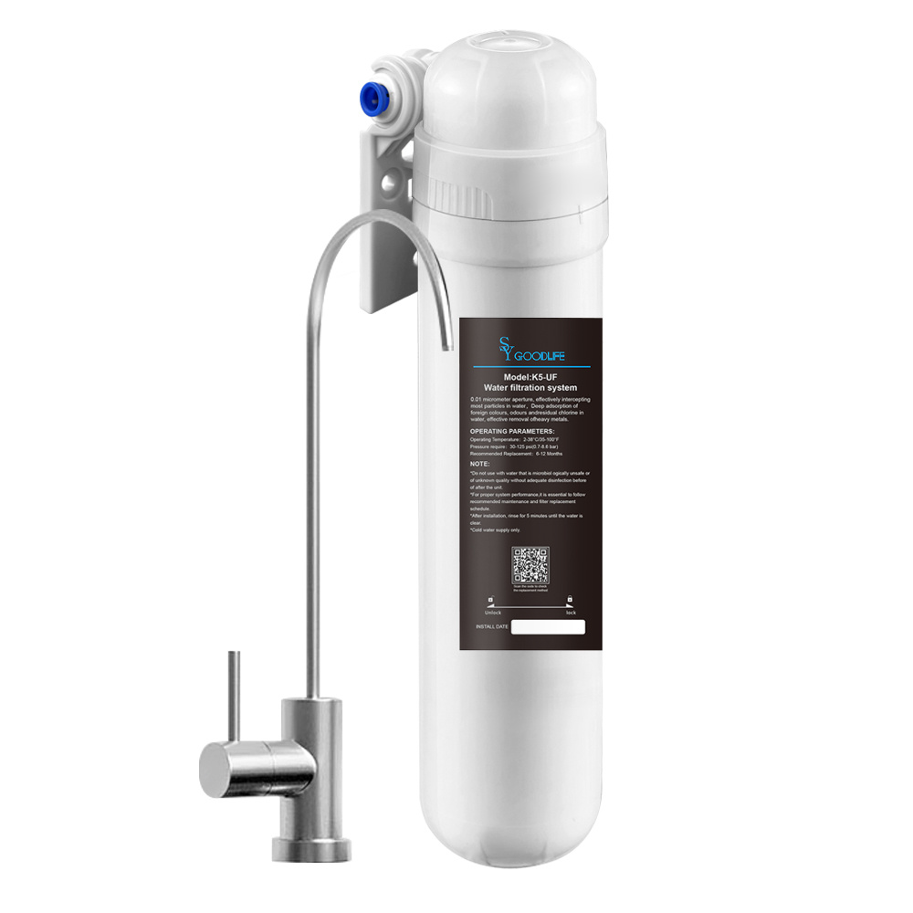 K5-3in1 3-stage Activated Carbon 800GPD Under Sink Water Filter