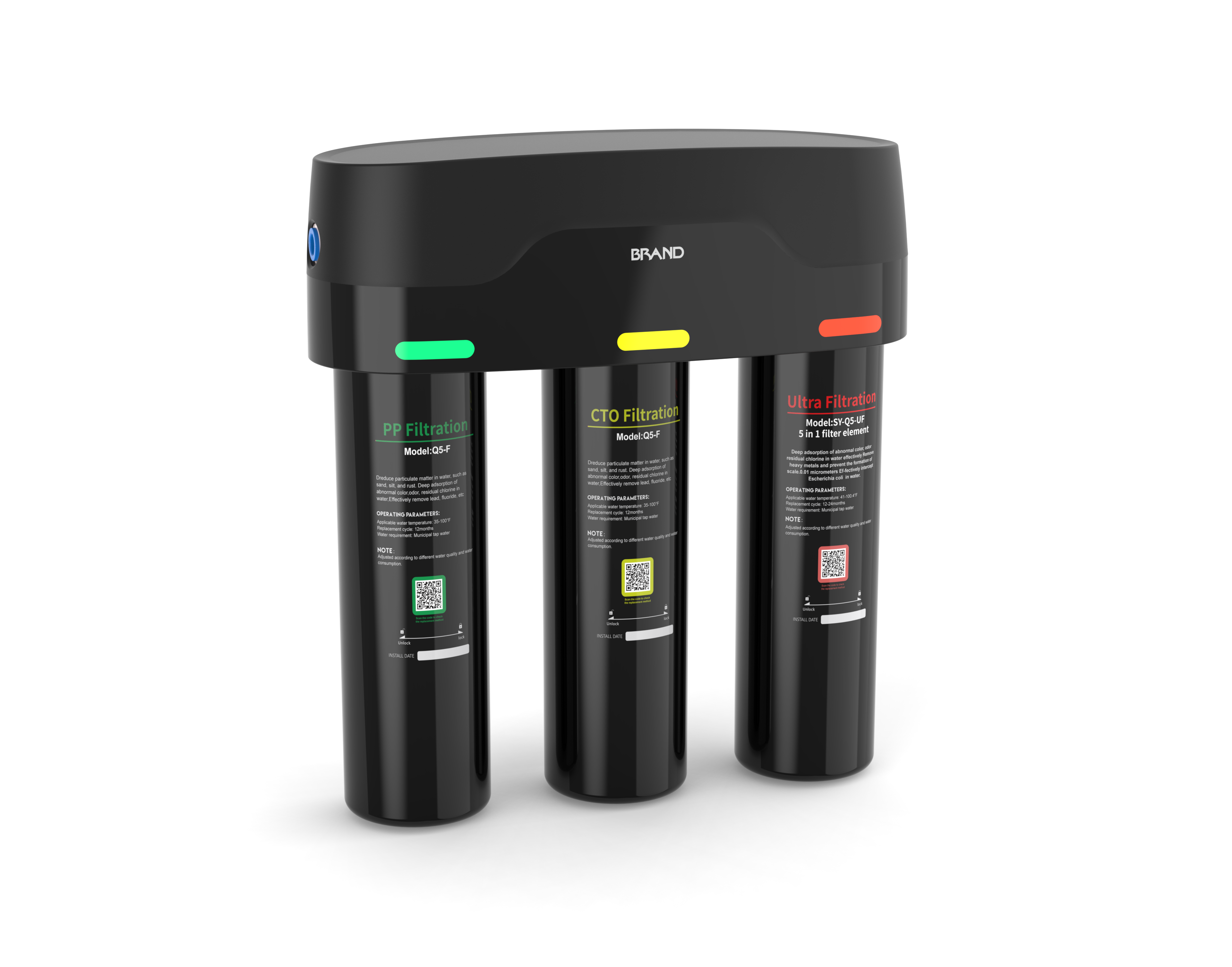 Q5-3-stage Ultrafiltration Under Sink Water Filter System