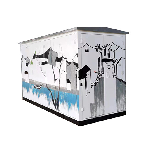 High-voltage outdoor ring network cabinet painted substation