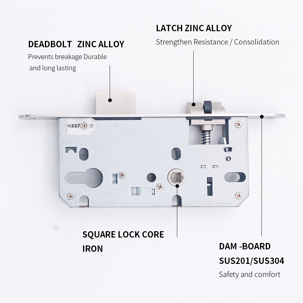 K5572 European Standard Silent Lock Body/Rounded Corner