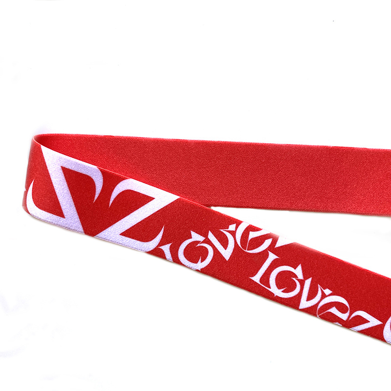 Small Minimum 1.5 Inches Pink Elastic Printed Elastic Waistband Polyester Elastic Webbing for Woven′s Pant