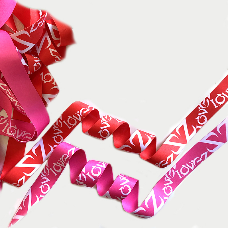 Retail 3cm Pink Elastic Webbing Soft Polyester Sublimation Print Elastic Webbing of Fashion Accessories for Apparel