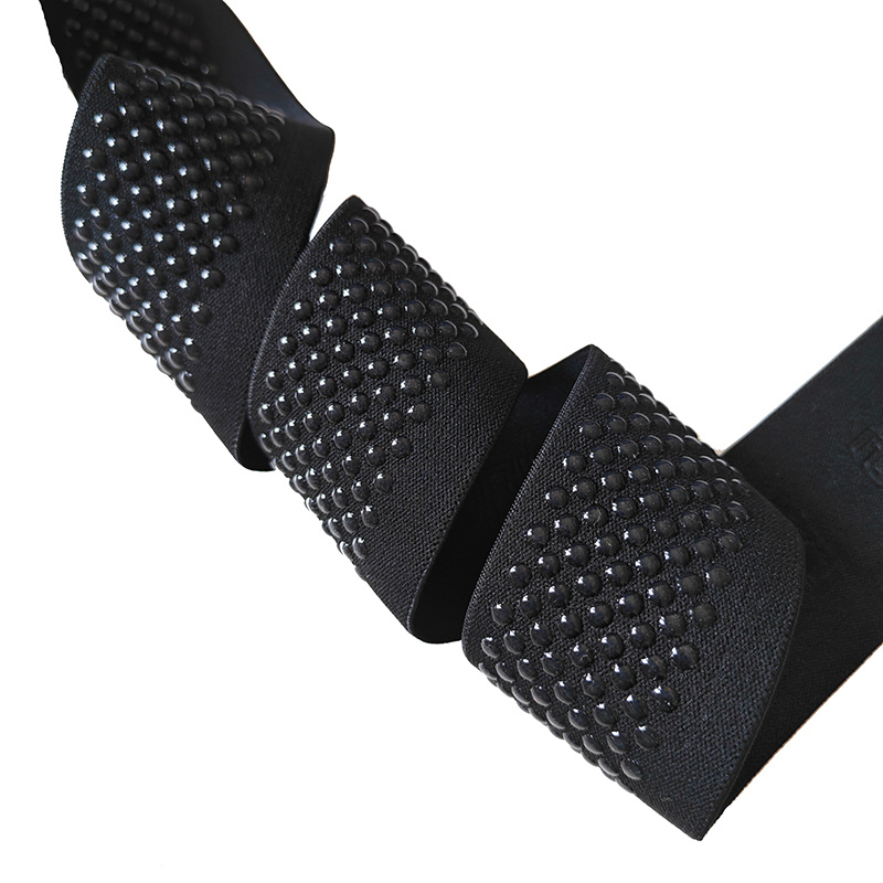 Transparent Silicone Polka Dot Non-Slip Elastic Band Soft Nylon Polyester Woven Waistband Webbing
