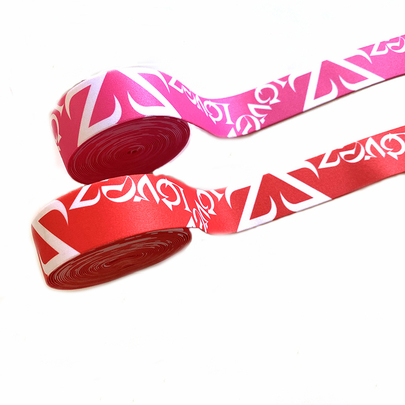 Elastic Narrow Weaving Tape Transfer Printing Elastic Webbing Nylon Material Elastic Tape for Clothes