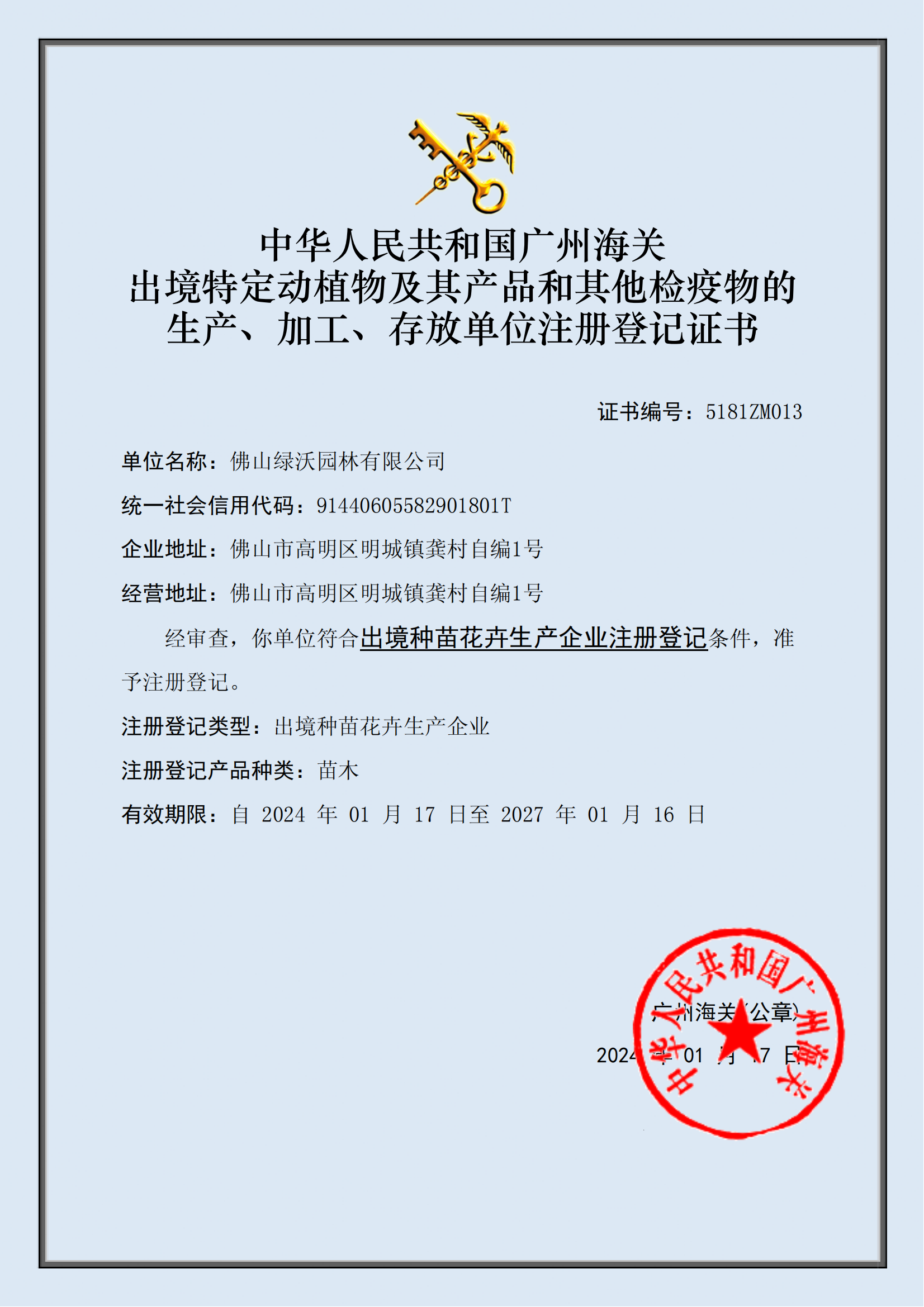 Custom Registry Certificate Custom Registry Certificate