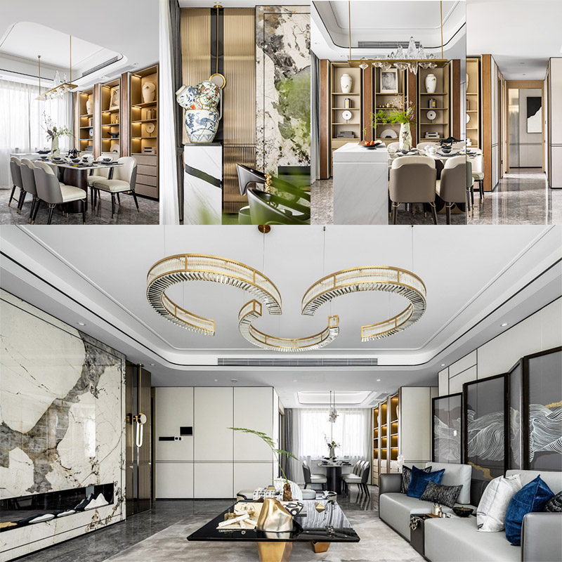 Dingfu villa metal chandelier customization case