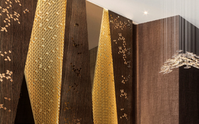 Stainless steel screen of four seasons hotel in Bahrain