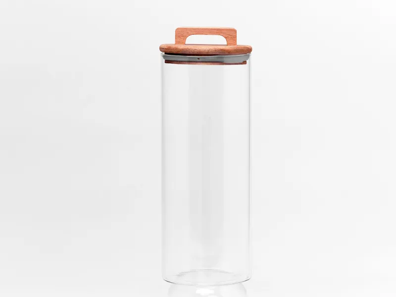 High borosilicate glass storage tank(Acacia wood cover)