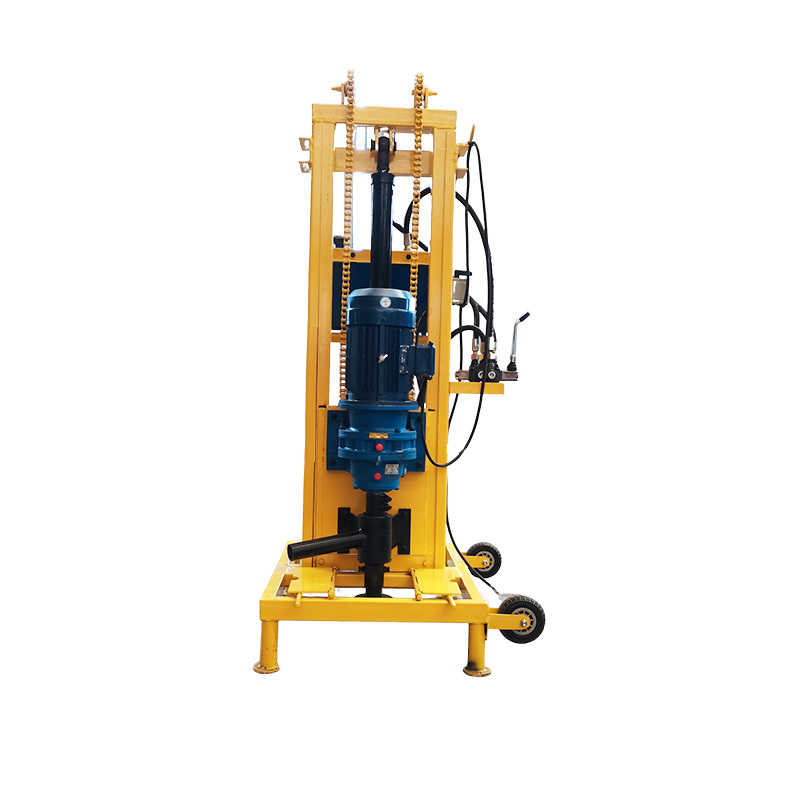 Factory 3KW / 7.5KW 100m Portable Double Chain Hydraulic Electric Water Well Drilling rig Small Well Drill