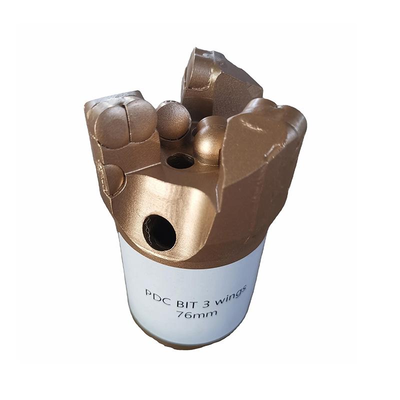 76mm Three Wings Concave PDC Bits for Hard rock PDC Drill Bit for Well Drilling and Mining