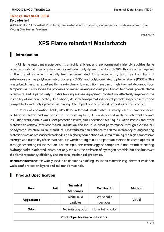 XPS TDS