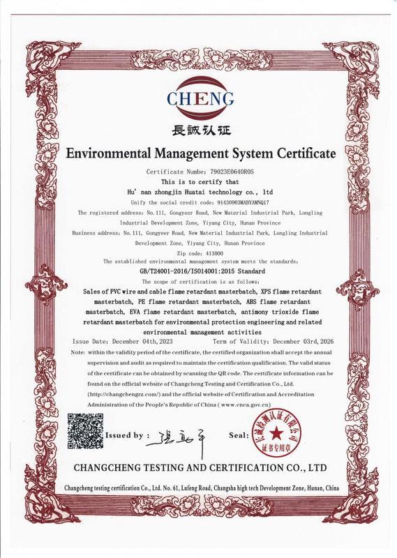 Environmental Management System Certificate