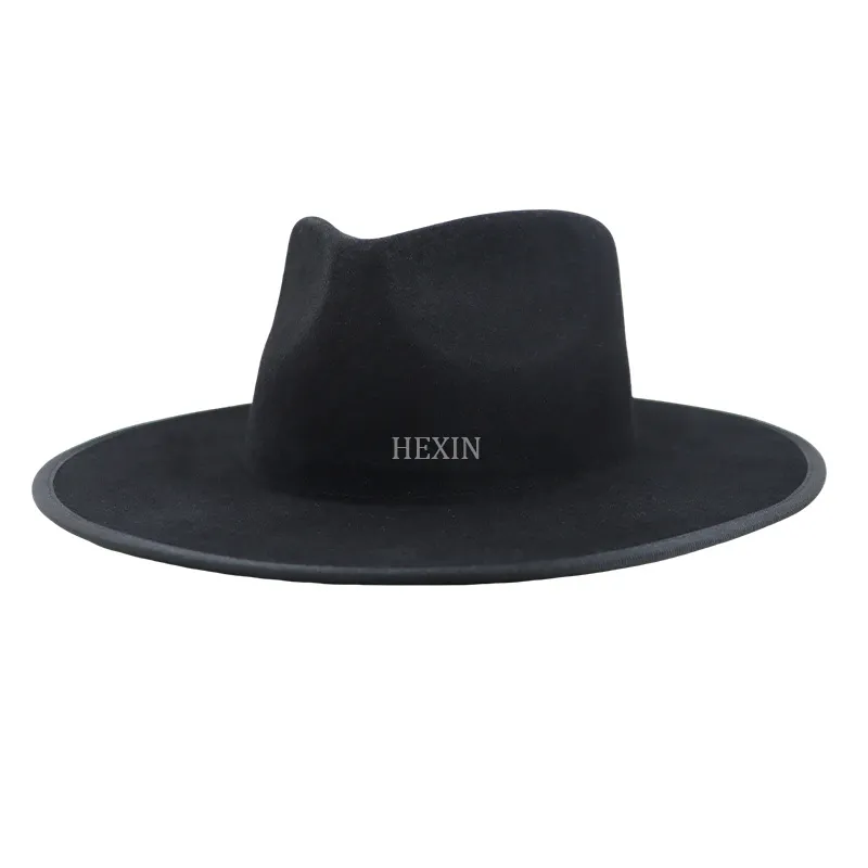 Black Wide Brim Fedora Customizable High Quality