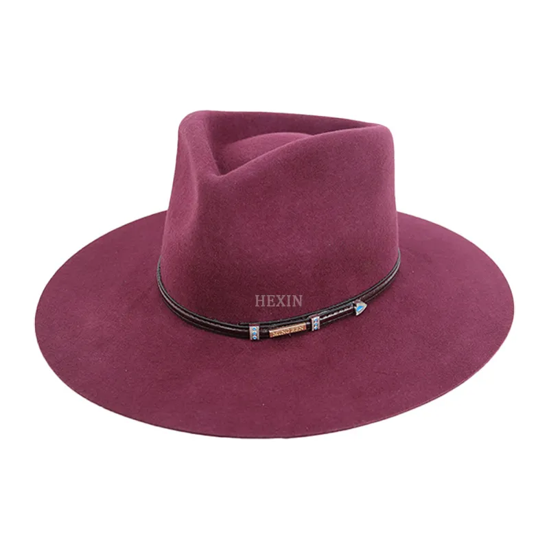 Custom Wine Red Fedora Hat For Sale Wholesale