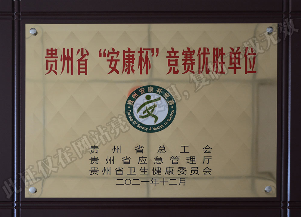 2021 Guizhou Province "Ankang Cup" Competition Winning Unit 2021 Guizhou Province "Ankang Cup" Competition Winning Unit