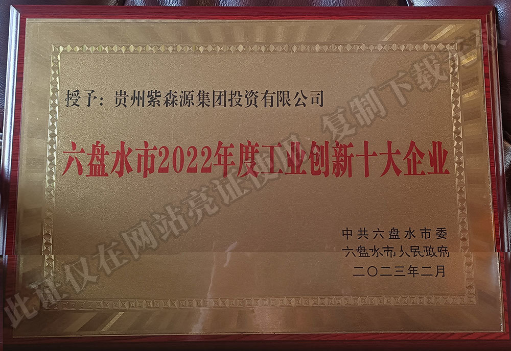 Top 10 Industrial Innovation Enterprises in Liupanshui City in 2022 Top 10 Industrial Innovation Enterprises in Liupanshui City in 2022