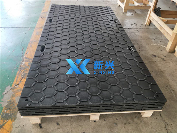 hdpe plastic construction excavator diamond plate ground protection mat