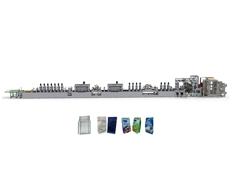 SKB700-SIFBZP Full-Servo Full-lntelligence Flat Bottom Pouch with Zipper Bag Making Machine(Recyclable material)