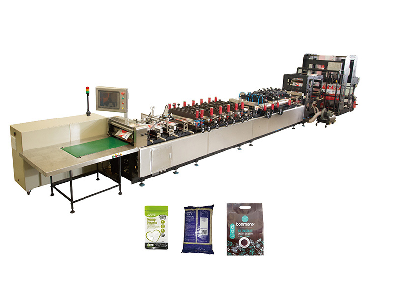 SKB600-Z-GSZT High Speed Center Seal & Gusset Stand up Pouch with Zipper Bag Making Machine