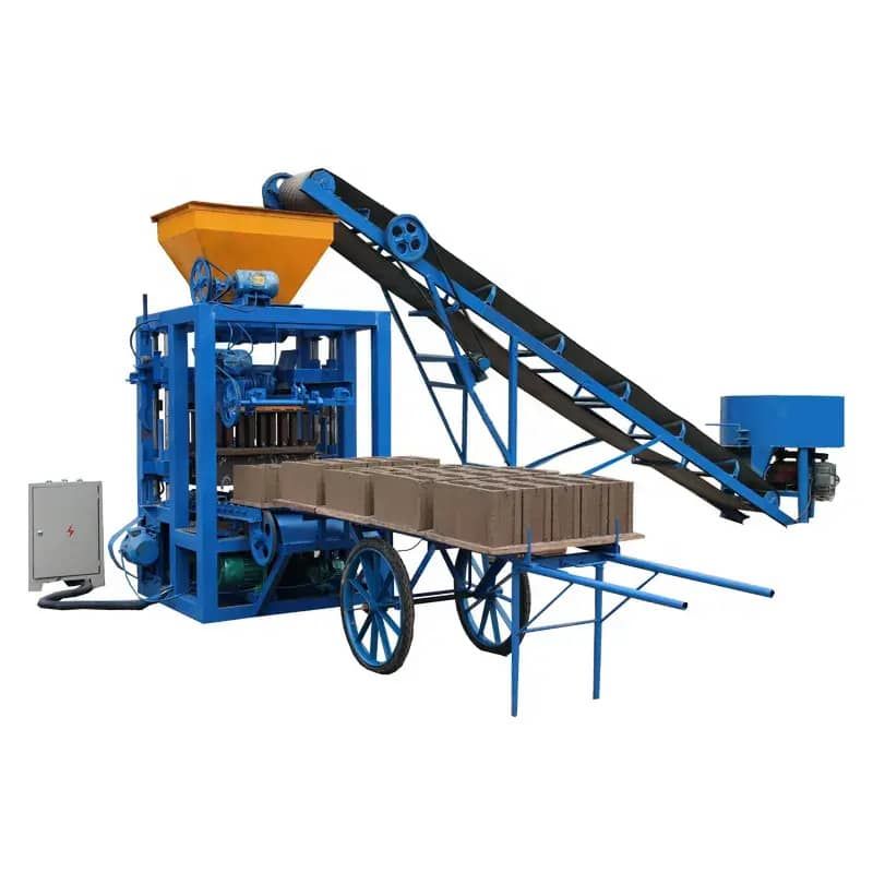 Semi-Automatic Concrete Hollow Block Making Machine QT4-24