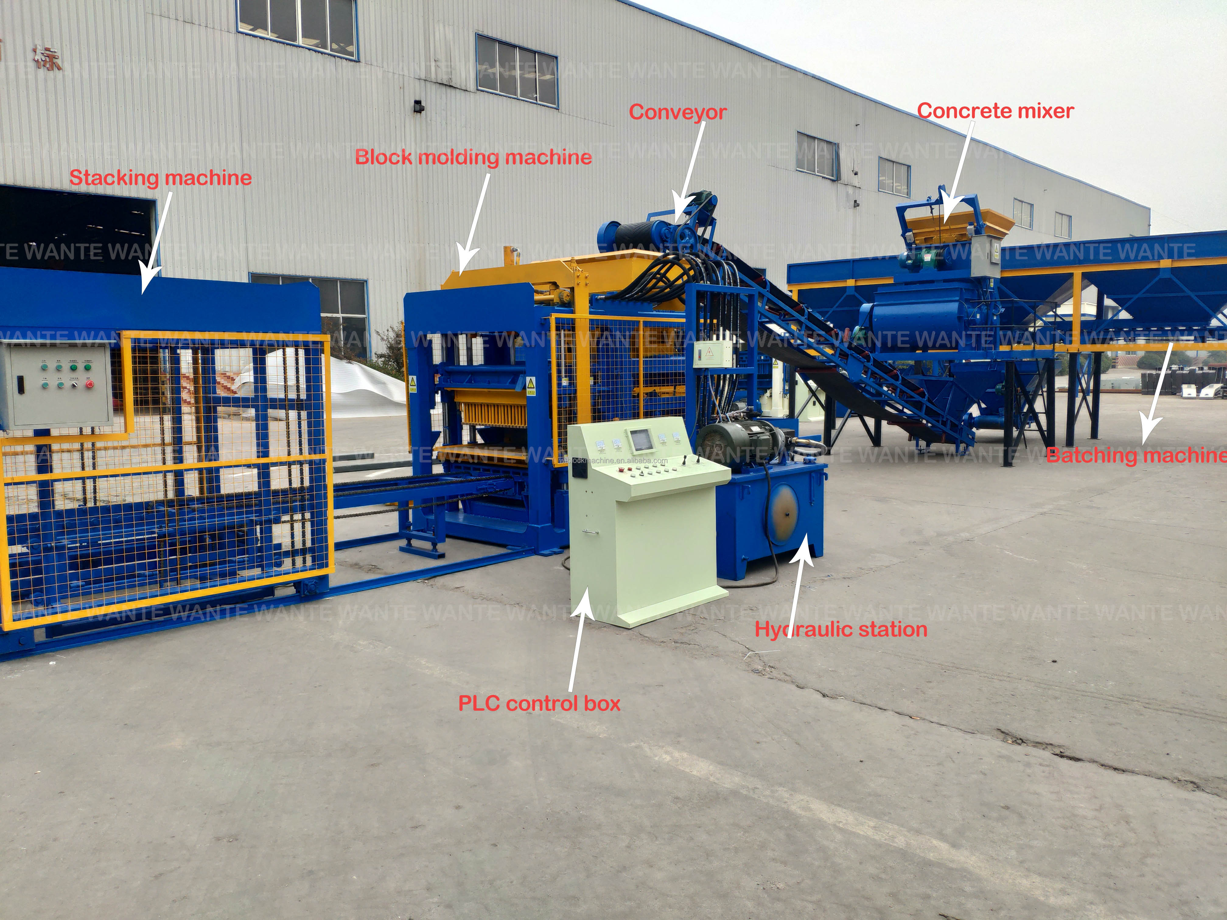 Concrete Hollow Block Machine Pave Cement Solid QT8-15