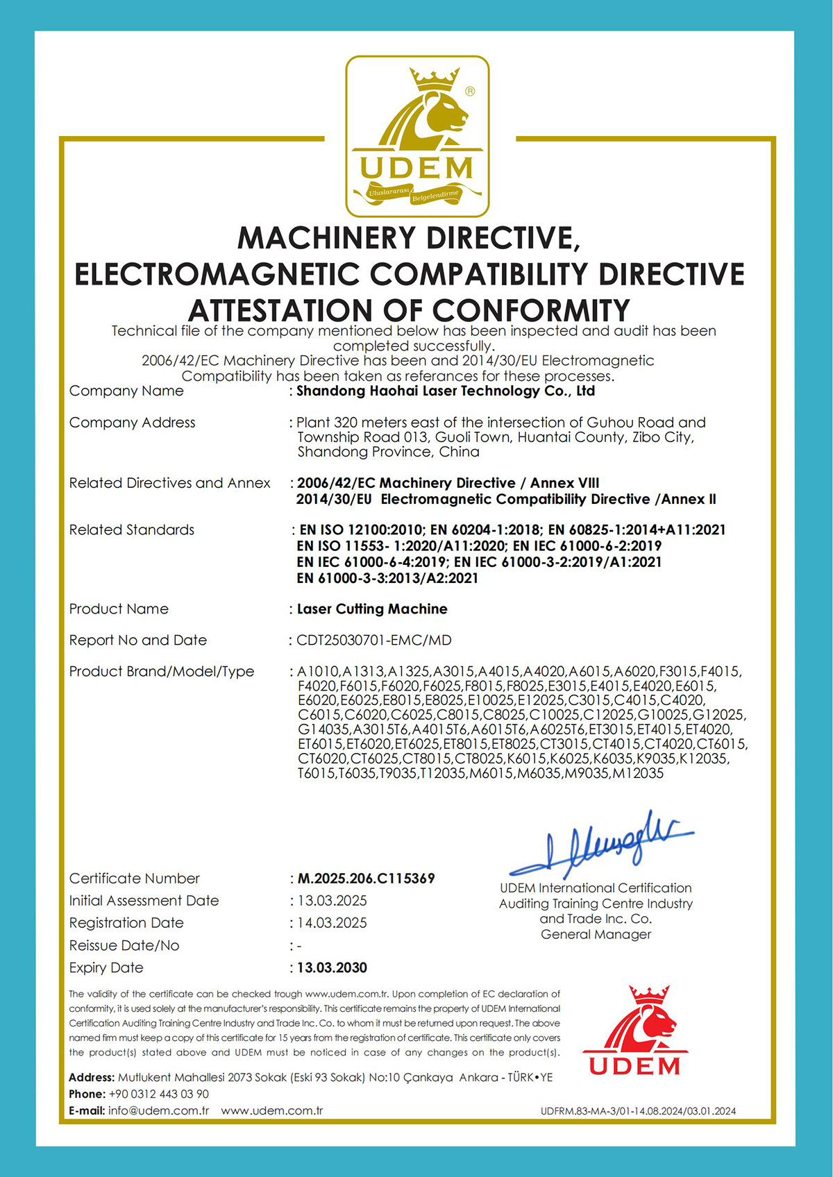 CE Certificate