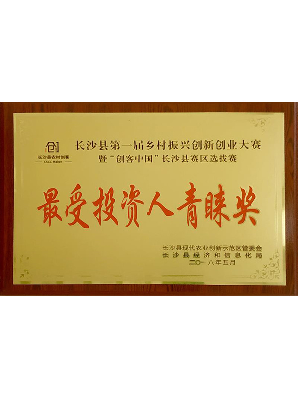 最受投資人青睞獎