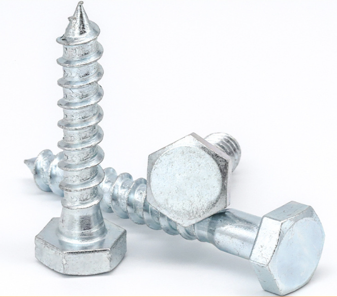 Galvanized hexagonal wood screws