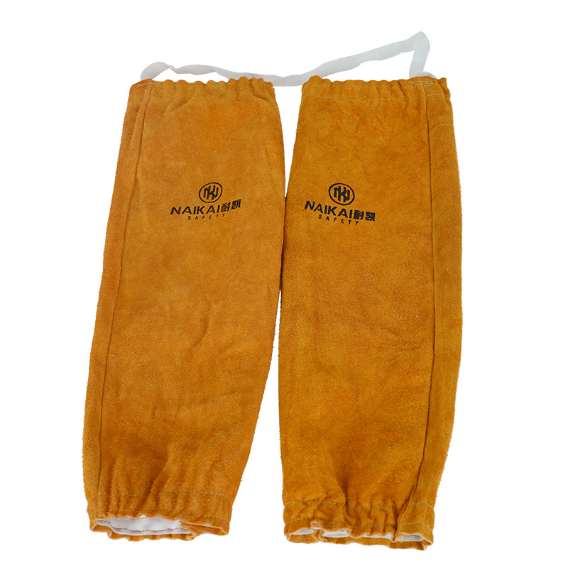 NK-LW-02 Adjustable Cowhide Split Suede Leather Welding Arm Sleeves